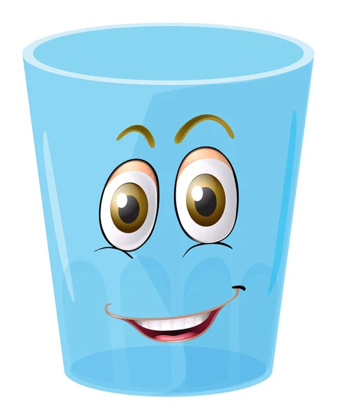 Um copo com rosto — Vetor de Stock