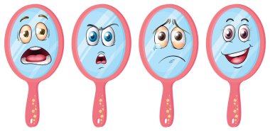 mirrors with face clipart