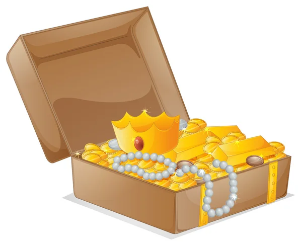 Una scatola del tesoro — Vettoriale Stock