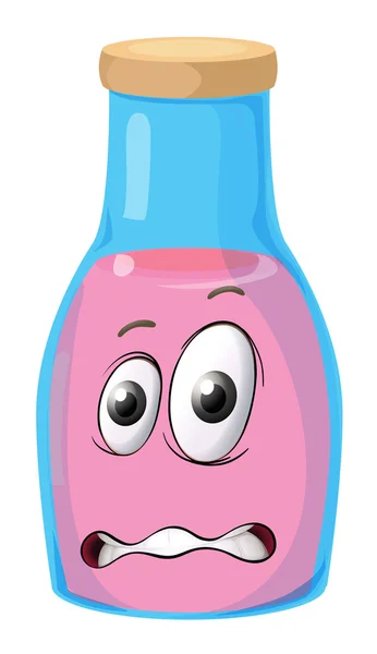 Una faccia su una bottiglia — Vettoriale Stock