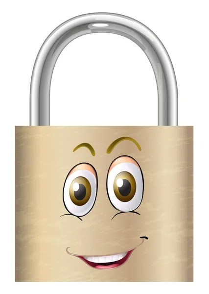 A lock with face — Stock Vector