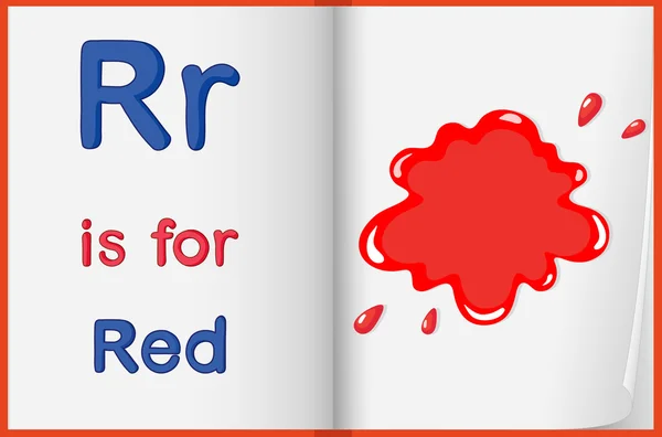 Plusk kolor czerwony na książki — Wektor stockowy