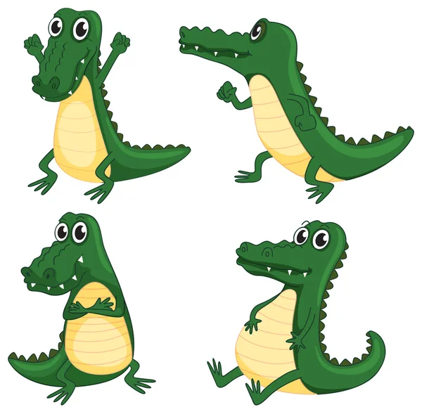 Krokodillen — Stockvector