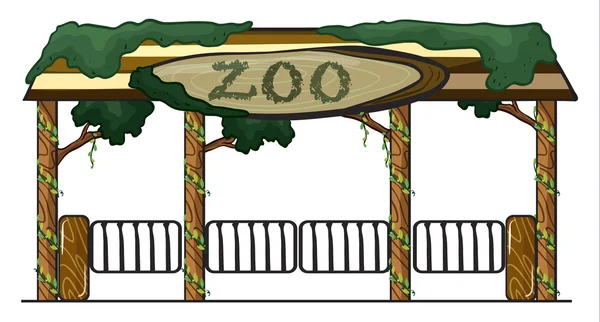 Entrada al zoológico — Vector de stock