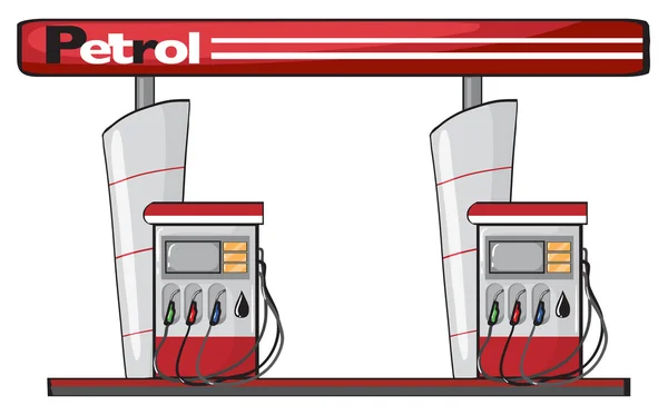 Bir benzin istasyonu — Stok Vektör