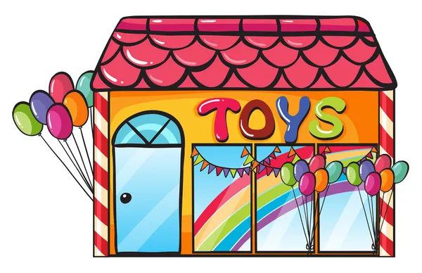 Una tienda de juguetes — Vector de stock