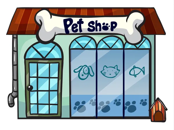 Bir pet shop — Stok Vektör