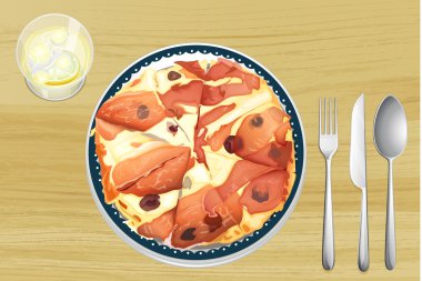 Jambonlu pizza.