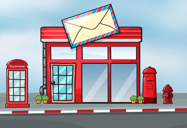 Una oficina de correos — Vector de stock