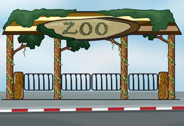 Вход в зоопарк — стоковый вектор