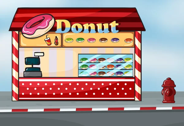Uma loja de donuts — Vetor de Stock