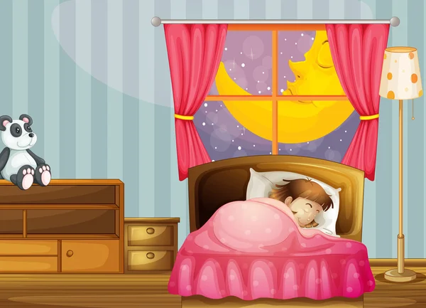 A sleeping girl — Stock Illustration A sleeping girl Stock Vector