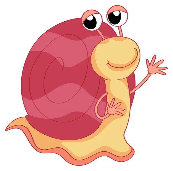 분홍색 달팽이 — 스톡 벡터