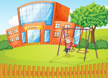 bir kız ve bir okul