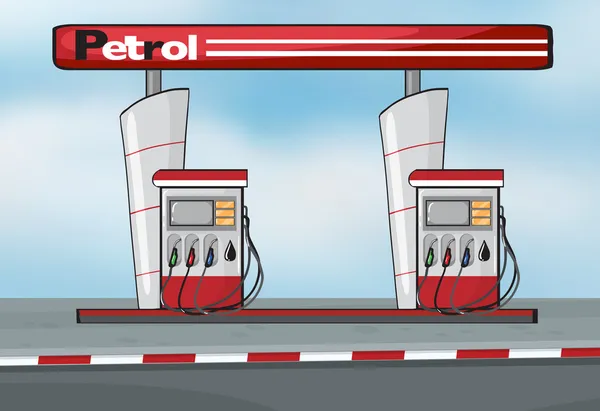 Benzin İstasyonu — Stok Vektör