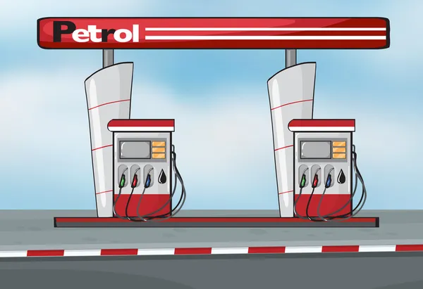 Posto de gasolina — Vetor de Stock