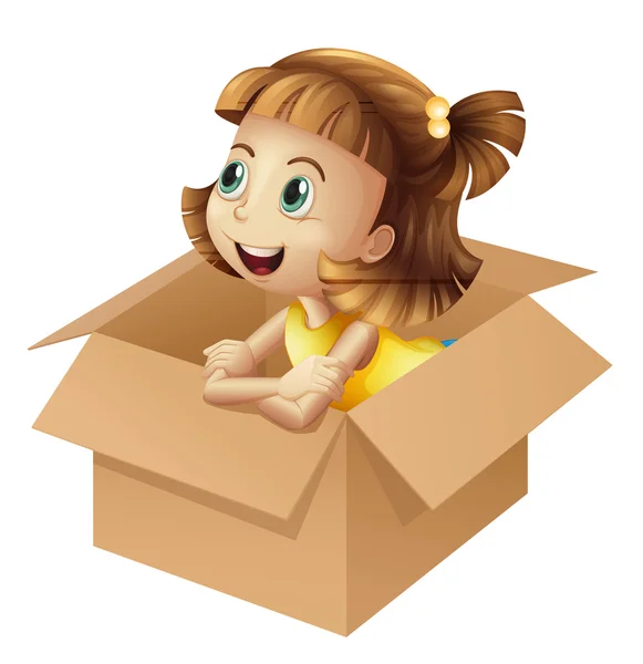 Dziewczyna w pudełku Ilustracje Stockowe bez tantiem