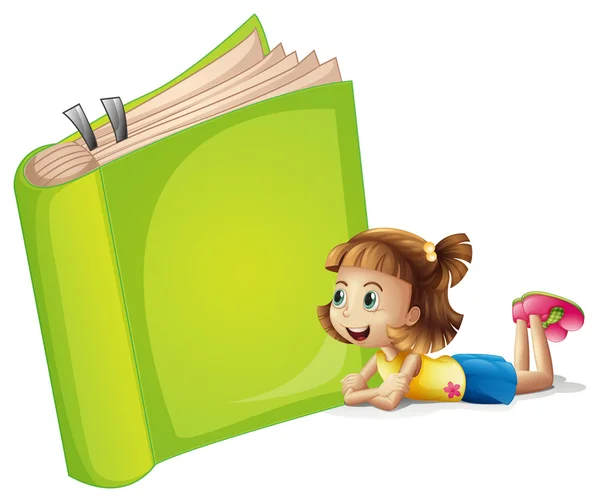 A girl and a book Stock Illustration