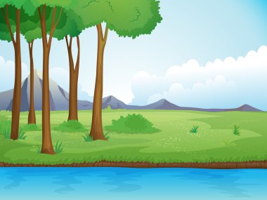 bir nehir ve bir ağaç