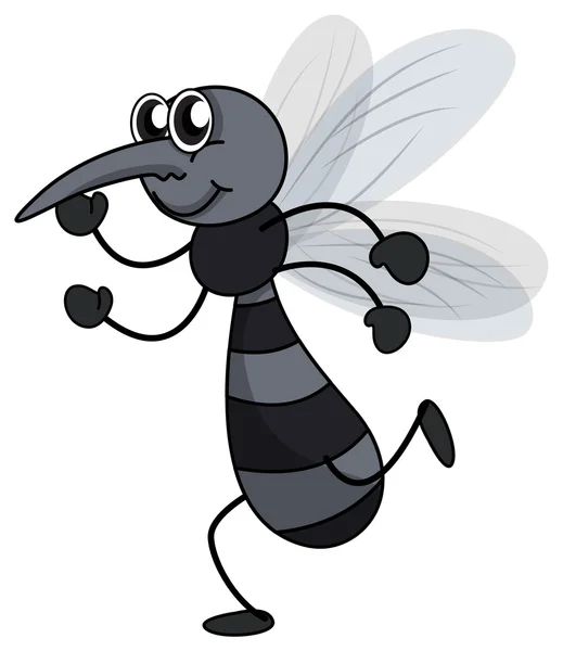 A smiling mosquito — Stock Vector