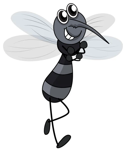 Un mosquito sonriente — Vector de stock