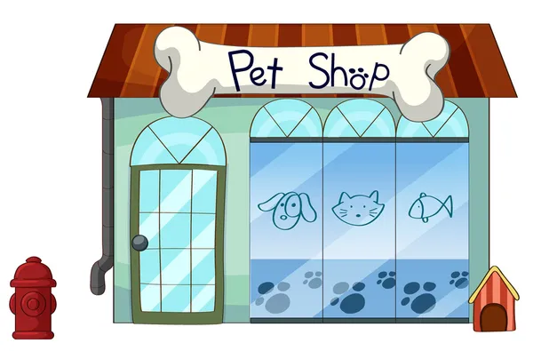 Bir pet shop — Stok Vektör