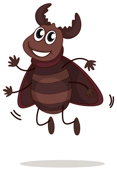 Un escarabajo sonriente — Vector de stock