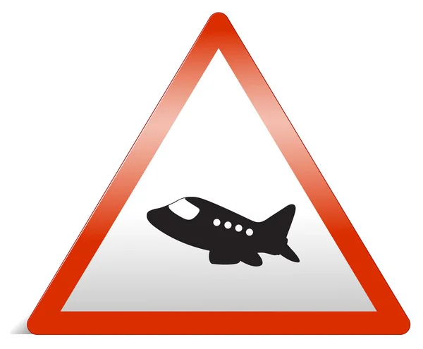 A traffic sign of airplane — Stock Vector