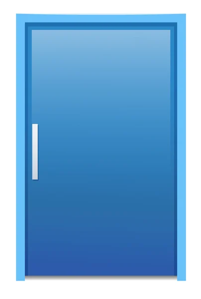 Una puerta azul — Vector de stock