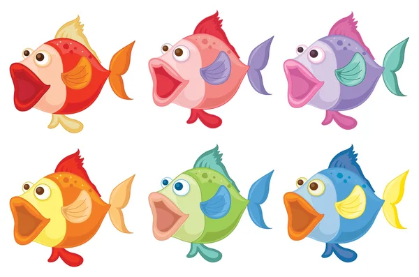 Lachende Fische — Stockvektor