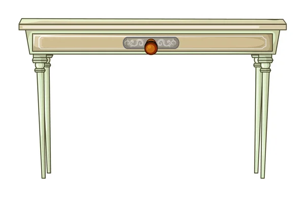 Une table avec un tiroir — Image vectorielle