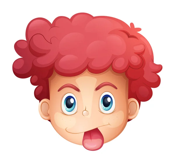 A face of a boy — Stock Vector