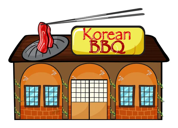 Egy koreai bbq bolt — Stock Vector