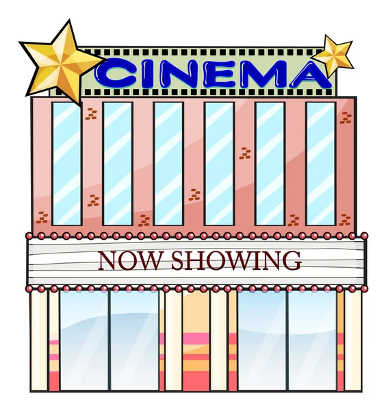 Een bioscoop theater gebouw — Stockvector