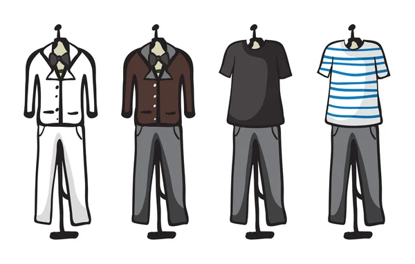 Various garments of male — Stock Vector