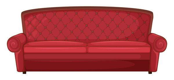A red sofa
