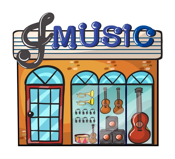 Una tienda de música — Archivo Imágenes Vectoriales