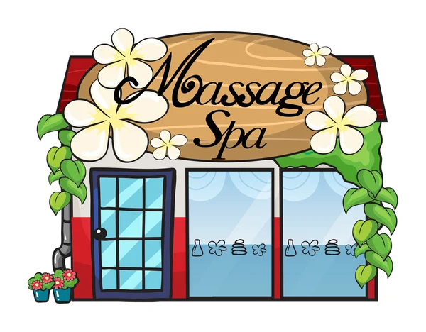 Um spa de massagens — Vetor de Stock