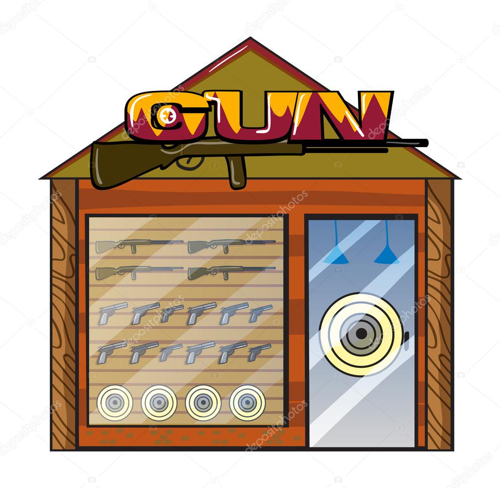 A Gun Shop Stock Vector C Interactimages 18188931