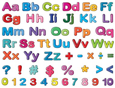 Alphabets and numbers