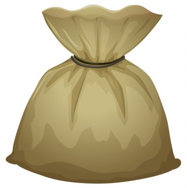 A brown pouch bag clipart