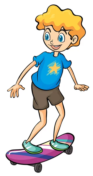 A boy playing skateboard — Stock Vector