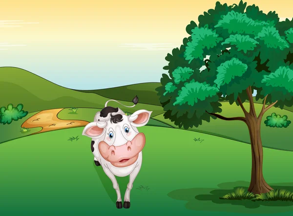 Una vaca sonriente — Vector de stock