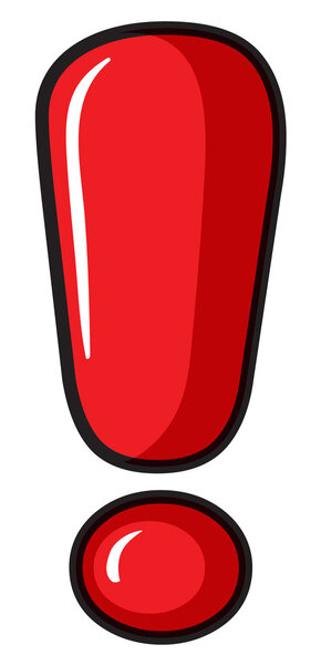 An exclamation mark symbol
