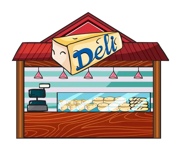 A cheese store — Stock Vector