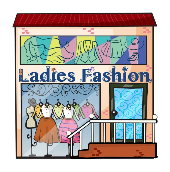 En damer Modebutik — Stock vektor