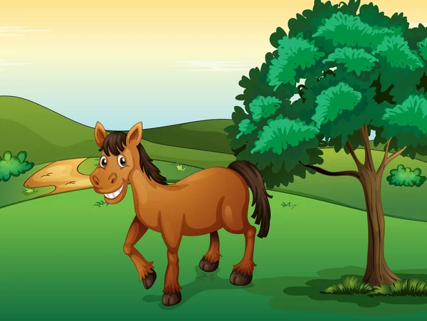 Usmívající se kůň — Stockový vektor