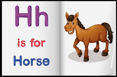 bir kitapta bir at resmi