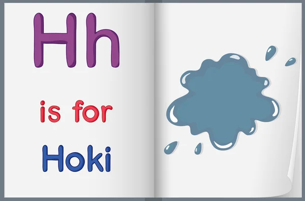 Uma foto de um hoki splash em um livro — Vetor de Stock