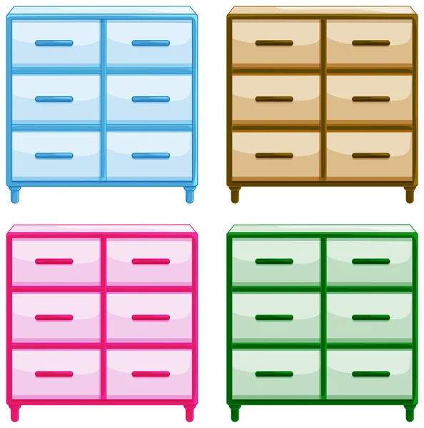 Tables with drawers — Stock Vector